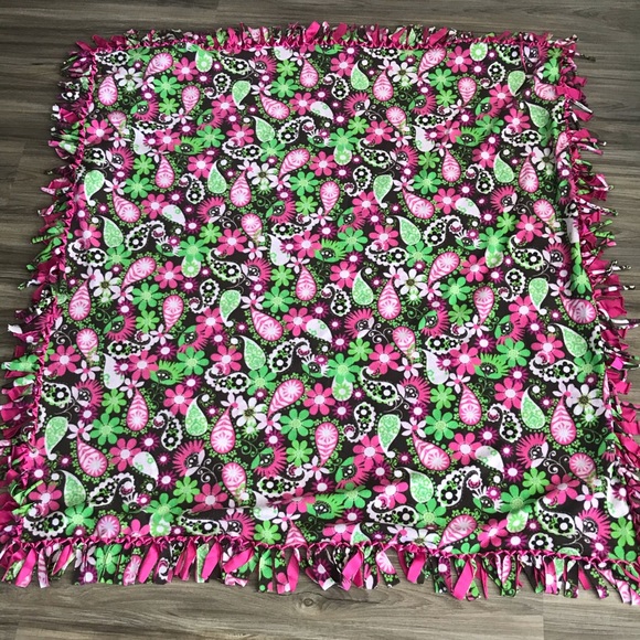 Handmade Floral Blanket - Picture 1 of 4